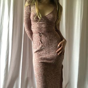 Pink long sleeve dress